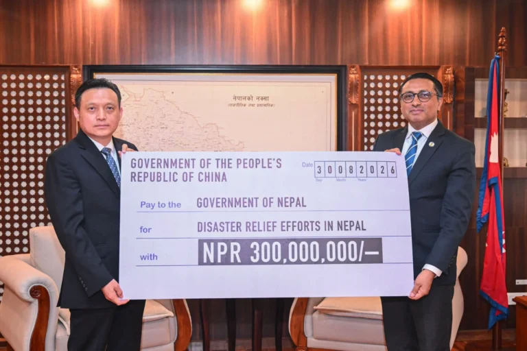 China Extends Over $2.2 Million Aid to Nepal Following Rasuwa’s Bhote Koshi Flood